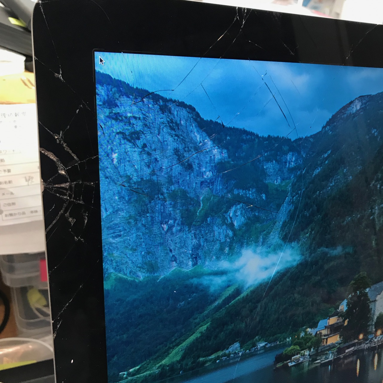 iMac 27 Late 2013 液晶ガラス割れ SSD化 交換修理