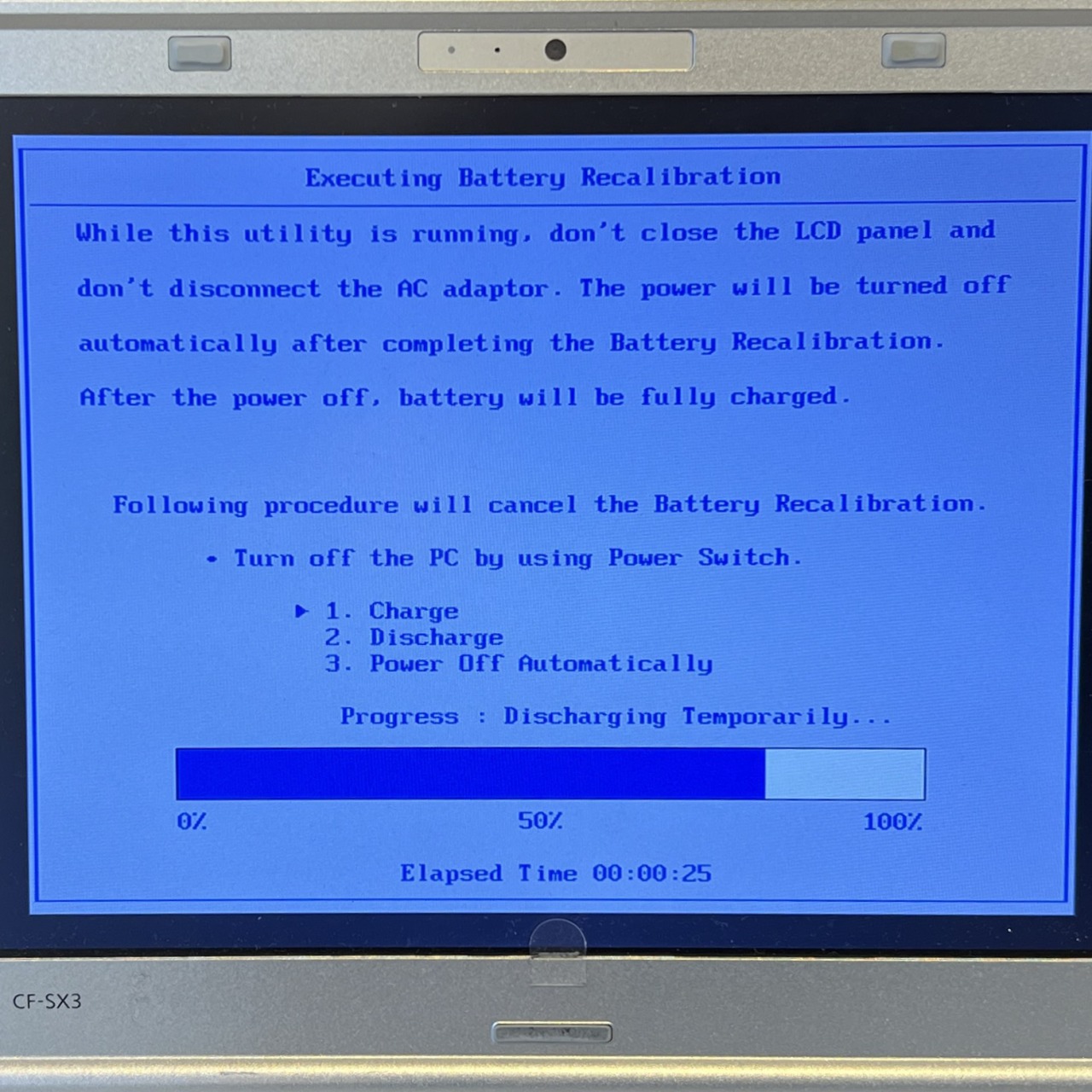 Panasonic Let's Note CF-SX3JDHCS バッテリー交換と調整 PC設定
